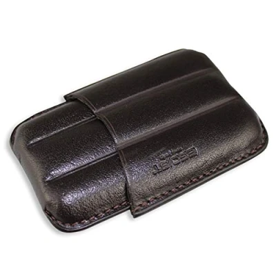 Immagine di EGOIST Moulded Mezzanine Portasigarette I Portasigari Sagomato Capienza 3 Sigari Ammezzati Disegno Elegante Portatile Alta Qualità Marrone