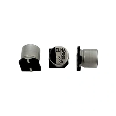 Immagine di Condensatore Elko 10x radiale 330µF 35V elettrolitico SMD fino a 105C 330uF da Elna