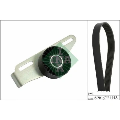 Immagine di INA 529 0441 10 Kit cinghie Poly V Controllare corsa libera generatore ed ev. sostituire DACIA: Sandero 2, Logan I MCV,