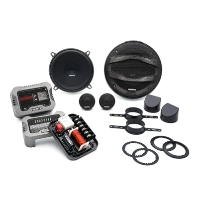 Immagine di Hertz MPK 130 Sistema audio per auto a due vie con griglie incluse da 130mm 200W (2 Woofer + 2 Tweeter xover)