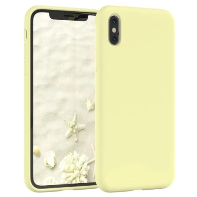 Immagine di EAZY CASE custodia in silicone di alta qualità, compatibile con iPhone X/XS, sottile protezione per fotocamera e fodera interna, silicone, protettiva, cover morbida,