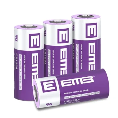 Immagine di EEMB CR123A Batterie al Litio 3V Pile Batteria CR17345 Confezione da 4