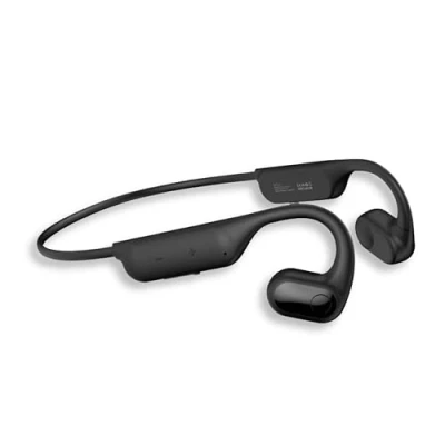Immagine di DCU TECNOLOGIC Cuffie Bluetooth a Conduzione Ossea con Orecchio Aperto Wireless Tempo di Utilizzo 8 h Ricarica USB C Impermeabilità IPX5 Pulsanti Multifunzione Nero