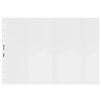 Immagine di REXEL Buste a perforazione universale, Formato A3, Orientamento orizzontale, 44.3 x 0.5 30.5 cm, Colore trasparente, 10 pezzi, 22443190