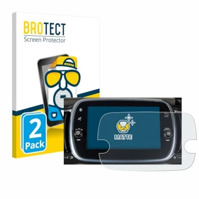 Immagine di brotect Pellicola Protettiva Opaca per Fiat 595 Abarth Uconnect 7&quot; Anti Riflesso (2 Pezzi)