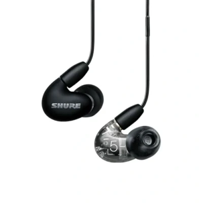 Immagine di Shure AONIC 5 Auricolari Sound Isolating cablati, suono ad alta definizione bassi naturali, tre driver, vestibilità in ear, compatibili con dispositivi Apple e Android, Nero