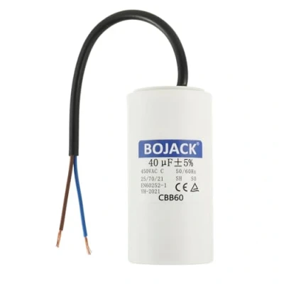Immagine di BOJACK CBB60 40uf 450V 50/60Hz condensatore di Avviamento, SH Condensatori, Capacitor, soppressione con filo
