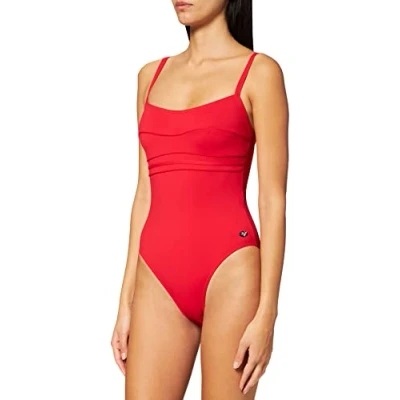 Immagine di Haute pression A1001 Maillot de bain une pièce Uni Femme Rouge,FR: 44 (Taille faricant: 44)