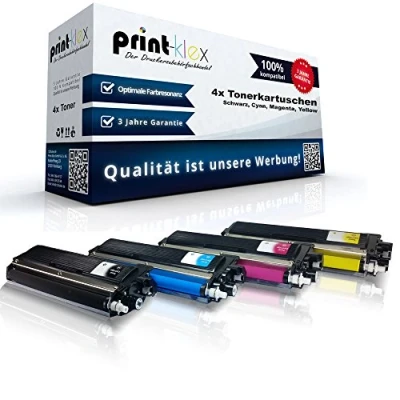 Immagine di Print Klex GmbH &amp; Co.KG 4 cartucce toner per Brother MFC9120CN MFC9125CN MFC9320CW MFC9325CW (compatibile con TN 230BK 230C 230M 230Y, colori: nero, ciano, magenta, giallo)