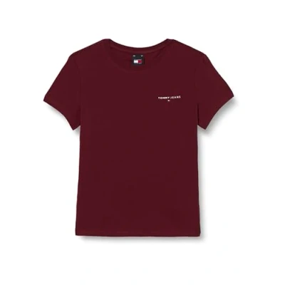 Immagine di Tommy Jeans Donna TJW SLIM LINEAR TEE DW0DW18785, Viola (Deep Rouge), L