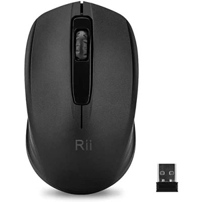 Immagine di Rii RF 2.4 GHz wireless Optical Mouse con USB Dongle, nero