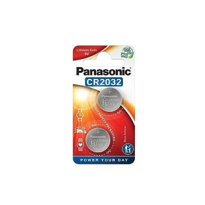 Immagine di Panasonic CR2032 Batterie al litio a bottone, 3 V, confezione da 2