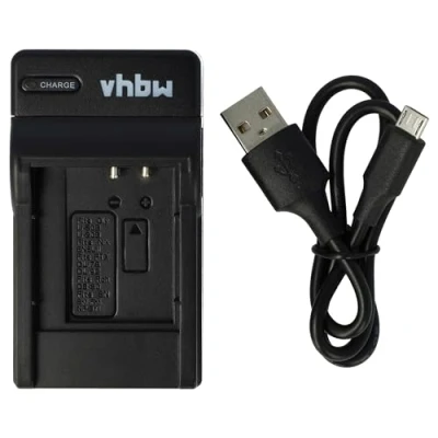 Immagine di vhbw Caricabatterie micro USB compatibile con Olympus VR 340, 340 Kit, 350, 360, 360 XZ 1, 10, Stylus 9000.