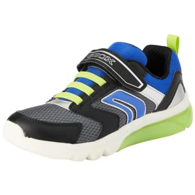 Immagine di Geox J Ciberdron Boy C, Scarpe da Ginnastica, Grigio Scuro Royal, 25 EU