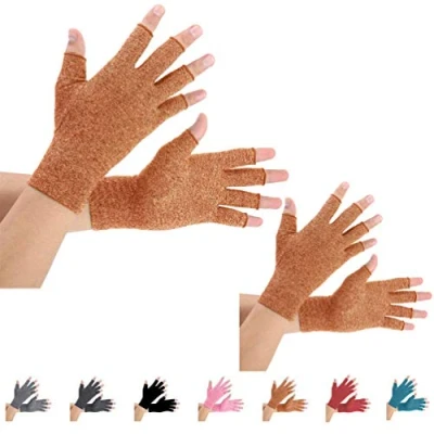 Immagine di 2 Paia Artrite di Guanti,Guanti a Compressione Supporto e Calore per Mani, Articolazione Delle Dita, Alleviare il Dolore da Reumatoide, Artrosi, RSI,Tunnel Carpale, Tendinite