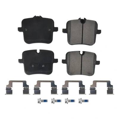 Immagine di BLUE PRINT ADBP420079 Kit pastiglie freno Assale posteriore Predisposto per contatto segnalazione usura con materiale di fissaggio BMW: 5 Sedan, 7, X6