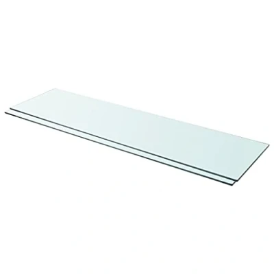Immagine di vidaXL Mensole in Vetro Trasparente 2 pz 110x30 cm