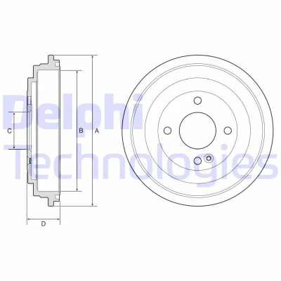Immagine di DELPHI BF618 Freni a Tamburo senza anello sensore ABS, cuscinetto ruota 252