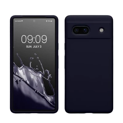 Immagine di kwmobile Cover per Google Pixel 7a Custodia Back Case Smartphone in Silicone TPU Protezione Gommata deep ocean