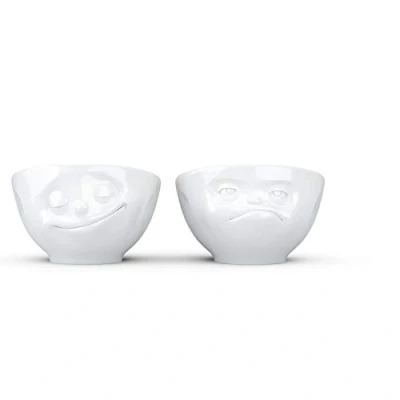 Immagine di Fiftyeight t015301 Egg Cup Set Happy Hmpff 3,7 x 5,4 cm, 2 unità, Colore: Bianco Porcellana