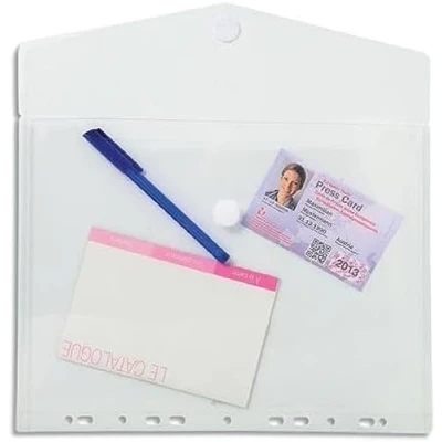 Immagine di EXACOMPTA Bustina da 5 buste in velcro perforate polipropilene 2/10e. Colore incolore