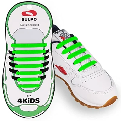 Immagine di SULPO Lacci senza legatura, elastici in silicone Set di per scarpe fiocchi gomma donne, uomini e bambini