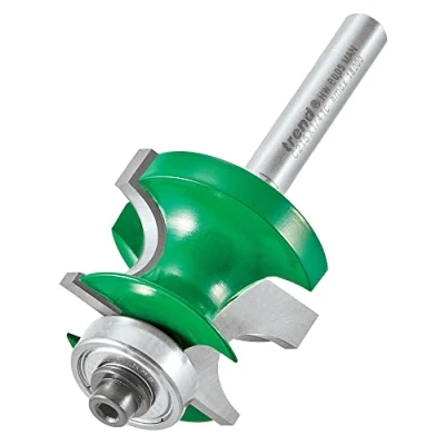 Immagine di Trend CraftPro C215X1/4TC Fresa angolare con guida per cuscinetti, gambo da 1/4&quot;, diametro di taglio 31,9 mm, lunghezza 22,5 raggio 7 punta in carburo tungsteno,
