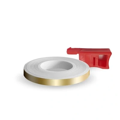 Immagine di Wheel Stripes Strisce Adesive per Cerchi Moto con Applicatore, Oro Gloss, 5 mm x 6 mt