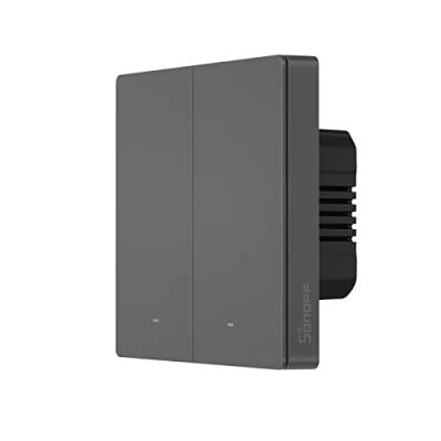 Immagine di SONOFF SwitchMan Smart Wall Switch M5 2C 86, High precision physical button, Bluetooth fast pairing, timer on, sunset off, Alexa, Google Home compatible (2 way)