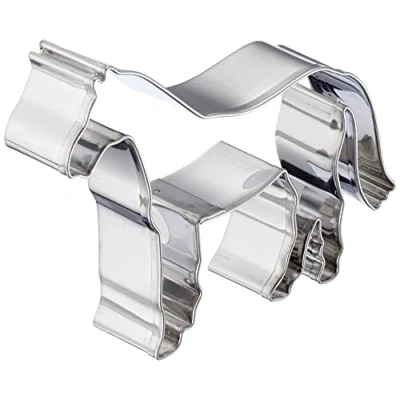 Immagine di Stampini per Biscotti a Forma di Cavallo, Argento, Acciaio Inossidabile, Silver, 10 cm