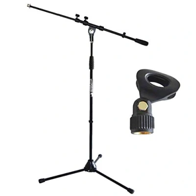 Immagine di Keep Drum ms106 supporto per microfono con asta e del metallo Base + gancio (Nero)