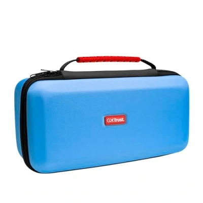 Immagine di GXTrust 1252B Custodia XL Nintendo Switch 2, Cover Protettiva Anti Graffio con Design Antiurto, Manico, Porta Tasche per Accessori, 4 Joycon e 12 Giochi, Blu