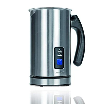 Immagine di MPM MKW 03M Frullini Montalatte Automatico Senza Fili, Schiumalatte Elettrico, Frusta, Warmer 500 ml Fa Schiuma Caldo/Freddo, Coperchio Trasparente, Acciaio Inox, 500W, 0 Decibel, Inossidabile