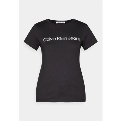 Immagine di Calvin Klein Jeans CORE Instit LOGO SLIM FIT TEE Tshirt con stampa, Donna, Taglia: XXS, Black