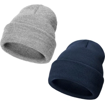 Immagine di DRESHOW Berretto Invernale da Donna Cappello Caldo Beanie Morbida Comoda in Maglia Cotone Inverno All&#039;aperto Cappelli con Polsino Elasticizzata