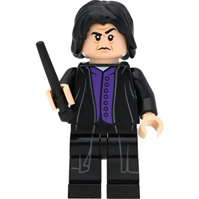 Immagine di LEGO Harry Potter, Minifigure Professor Severus Snape (camicia viola scuro) con bacchette magiche