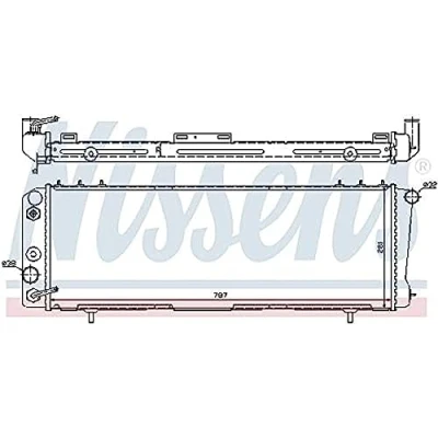 Immagine di NISSENS 60986 Radiatore motore Alluminio 787 258 32 Alette di raffreddamento saldate JEEP: Cherokee II