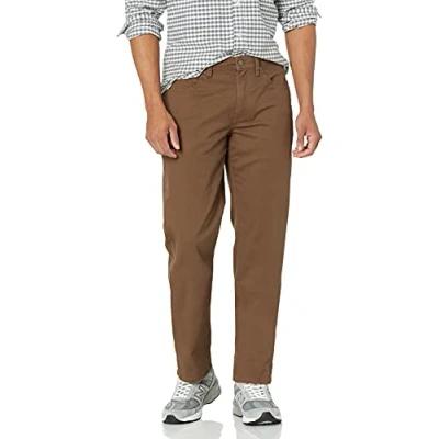 Immagine di Amazon Essentials Pantaloni in Twill Elasticizzati con 5 Tasche Taglio Dritto Uomo, Marrone, 36W / 29L