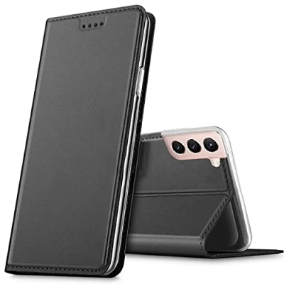 Immagine di Verco case per Samsung Galaxy S21 FE Cover, Custodia a Libro Pelle PU 5G Booklet Protettiva [magnetica integrata], Nero