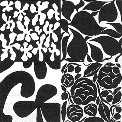 Immagine di Marimekko RUUDUT Tovaglioli di carta per pranzo IHR, confezione da 3 strati, 33 cm, quadrati