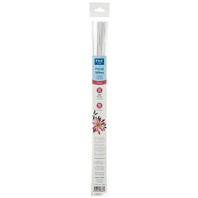 Immagine di PME Fili di Ferro per Fiori, Bianco, 22 Gauge, 50 unità