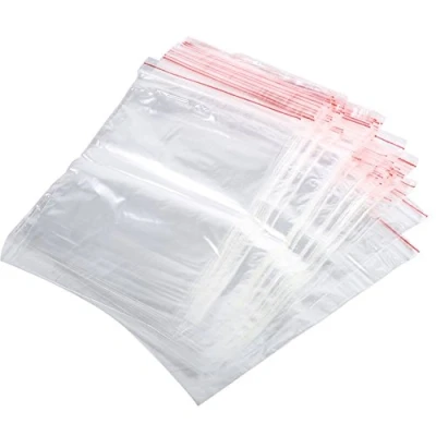 Immagine di Set 100 sacchetti con chiusura lampo a pressione, in plastica, per alimenti 13 * 19CM