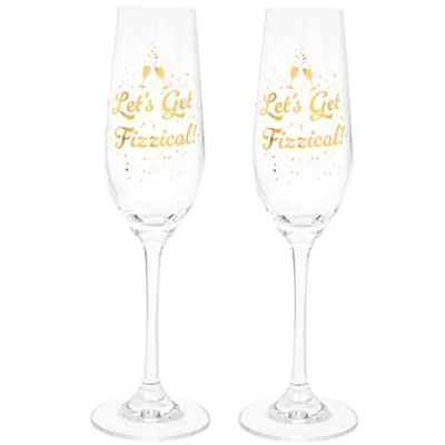 Immagine di Maturi Set di due flute da champagne Let&#039;s Get Fizzical, 220 ml, in confezione regalo
