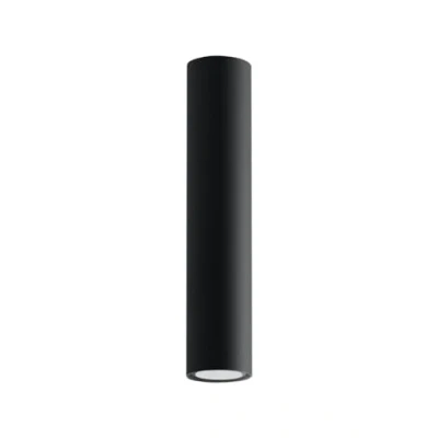 Immagine di SOLLUX lighting Lagos 30 Lampada da soffitto Design moderno con paralume cilindrico, stile industriale Lampadina GU10 sostituibile, 1 x 40 W Acciaio verniciato a polvere, nero, 6 cm