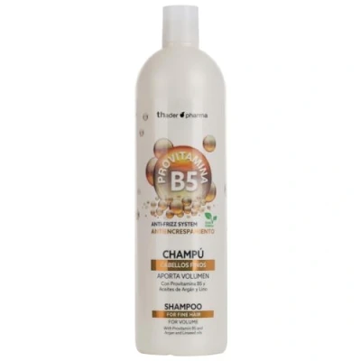 Immagine di Shampoo effetto anticrespo Provitamina B5 e oli di Argan Lino per capelli fini, 1000 ml
