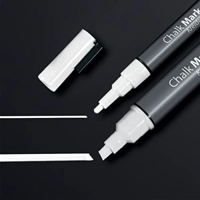 Immagine di SIGEL BA176 Pannarelli a gesso liquido, Artverum, bianco, punta tonda 1 2 mm, obliqua 5 pz