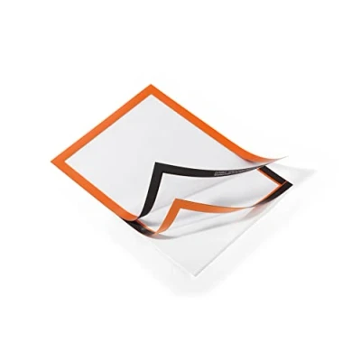 Immagine di Durable 487209 Duraframe A4, Cornice Espositiva Adesiva, per Superfici Lisce e Solide, Formato Confezione da 2 Pezzi, Rosso