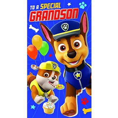 Immagine di Paw Patrol Biglietto per auguri di compleanno nipote maschio