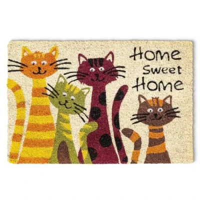 Immagine di Tappetino in cocco per interni ed esterni, fibra di cocco, 40 x 60 cm, con scritta &quot;Sweet Home&quot;