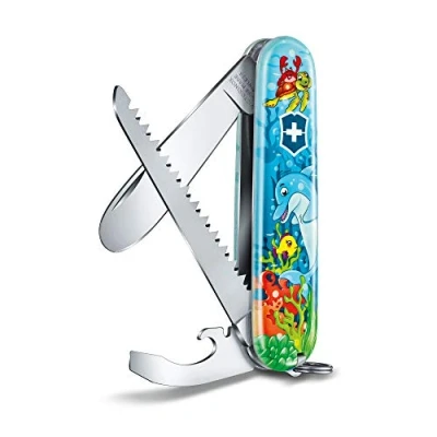 Immagine di Victorinox, My First Coltellino Svizzero, Originale, Multiuso, Campeggio, 9 Funzioni, Lama, grande with rounded tip, Apriscatole